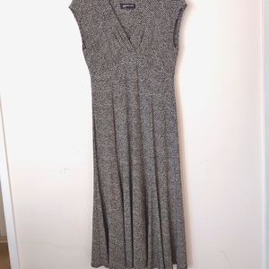 Jones New York Black and White Midi Dress